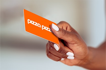 Buy a plastic Pizza Pizza Gift Card